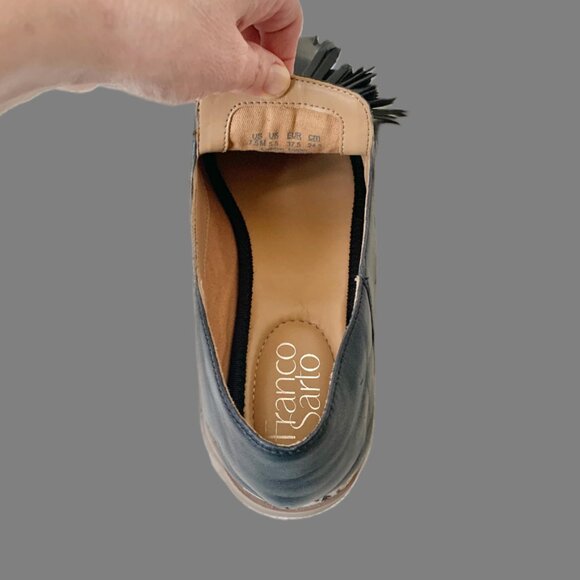 EUC Franco Sarto Hadden Leather Loafers, Black, Size 7.5 - Picture 8 of 12